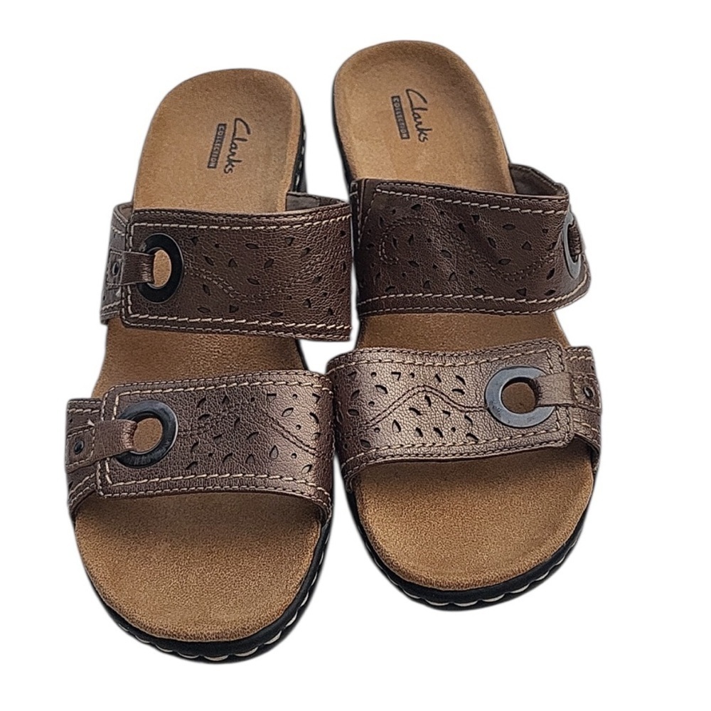 Clarks Collection Women's Shoes Sandals Pewter Lexi Laurel Size 10 Preloved